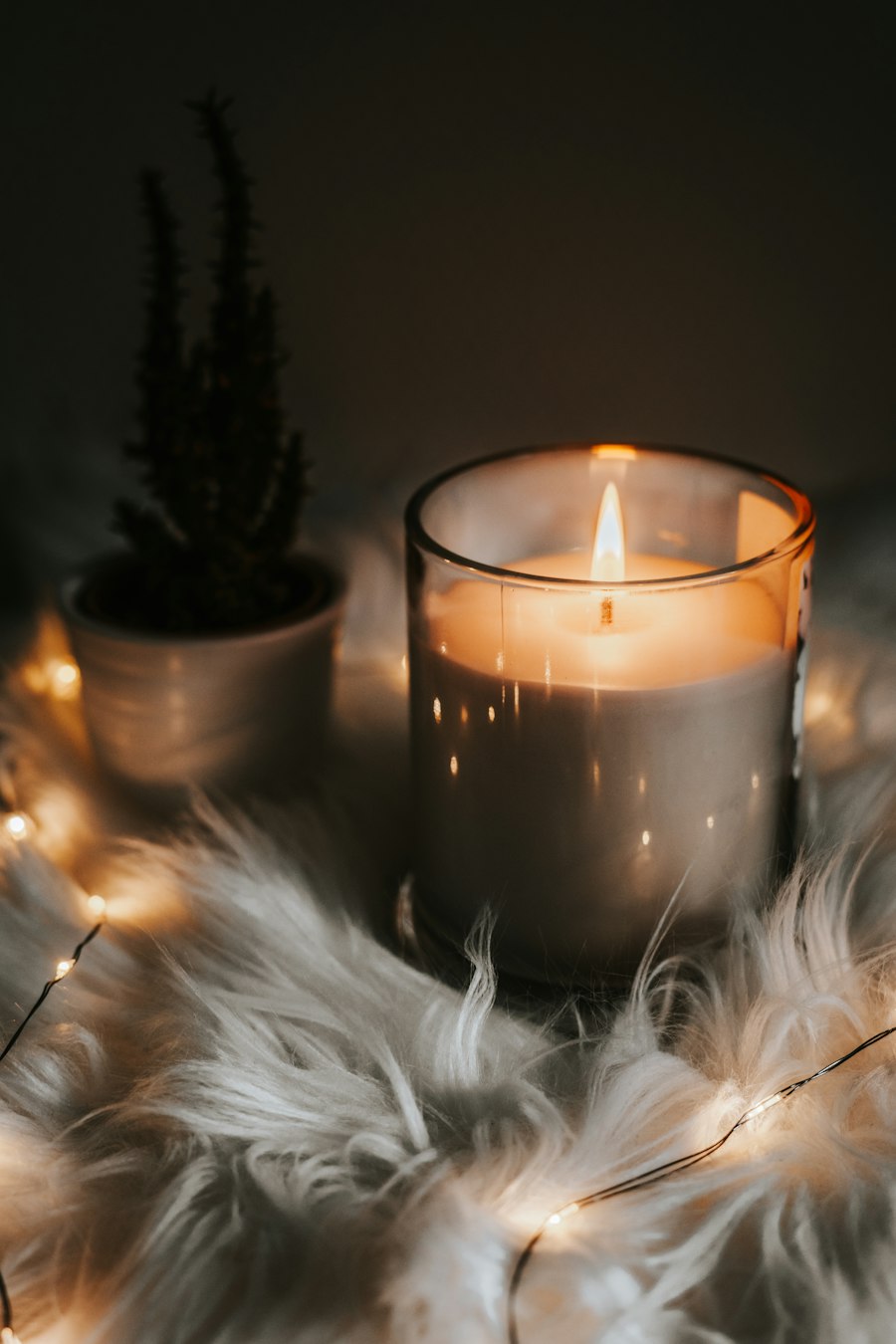 Amber Glass Candle