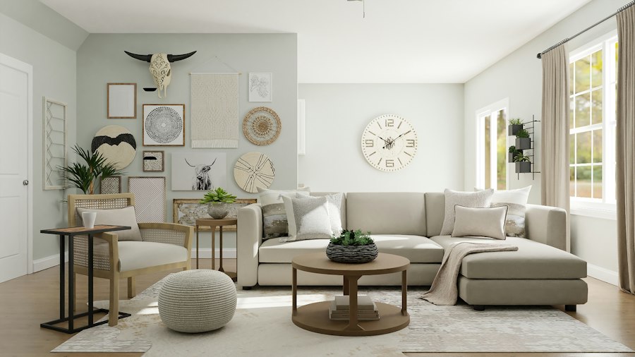 Warm, minimal home interior